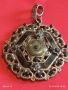 ВИНТИДЖ МЕДАЛЬОН ИНКРУСТИРАН с ЧЕРНИ КРИСТАЛИ ШЕСТОЪГЪЛНА ФОРМА 50716, снимка 2