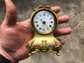 стар малък настолен часовник с латерна "Schmid" - WEST GERMANY , снимка 1 - Антикварни и старинни предмети - 40365309