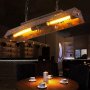 Ретро висяща лампа Полилей с букви в желязо Ресторант Кухня Бар Хол