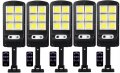 5 броя 500W LED Соларна лампа COB със сензор за движение, стойка и дистанционно, снимка 1 - Соларни лампи - 33899041