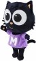 Плюшена играчка Черна котка Майло Milo сменяемо облекло на пожарникар, снимка 2