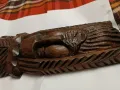 Продавам старинна маска от масивно дърво (релефна), снимка 3
