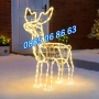 Коледен светещ елен, коледен елен височина 90 см, жълта светлина, снимка 1