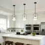Черен пендел Alighting със сфера от млечно стъкло 18 см, E14, снимка 2