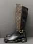 Louis Vuitton Луксозни Дамски Ботуши До Коляното С Монограм И Златно Лого Код SEM-769 , снимка 2