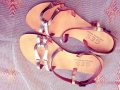 Летни дамски сандали от естествена кожа GES, снимка 3