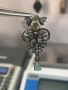 Винтидж висулка 925+14 карата злато с изумруди, снимка 2