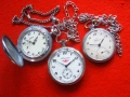 Стари оригинални механични джобни часовници Молния СССР, снимка 2
