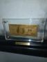  100долара позлатени 24карата в рамка за номизмати,подарък,или за красота, снимка 6