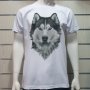 Нова мъжка бяла тениска с дигитален печат Хъски със сини очи, снимка 5