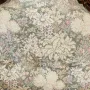 Антично кресло с ръчно резбована дървена рамка и флорална дамаска, снимка 7