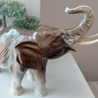 Стар огромен порцеланов слон/royal dux porzellan elefant/, снимка 9 - Колекции - 39971027