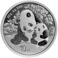 инвестиционно сребро 30 грама Китайска панда 2024, снимка 1 - Нумизматика и бонистика - 42756258