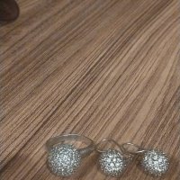 Сребърен комплект  обеци и пръстен с камъни Swarovski, снимка 9 - Пръстени - 42815503