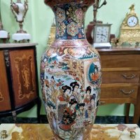 Страхотна голяма антикварна китайска порцеланова ваза Satsuma , снимка 1 - Декорация за дома - 44506401