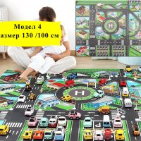 Детска постелка за игра-килим с писта-размери 130х100см, снимка 1 - Коли, камиони, мотори, писти - 39648024