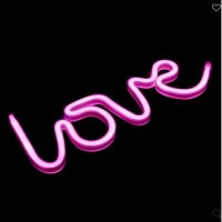 Светещ LED неонов осветител LOVE с USB , снимка 3 - Лед осветление - 34459393