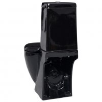 Керамичен моноблок тоалетна чиния кръгла долно оттичане черна, снимка 5 - Други - 38164237