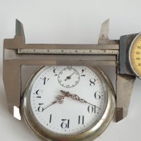  Голям джобен часовник с два капака -68мм, снимка 2 - Антикварни и старинни предмети - 40538107