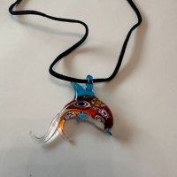 Колие MURANO делфин, снимка 2 - Колиета, медальони, синджири - 44156677