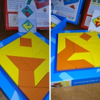ТОП! Два модела Дървени блокчета - мозайка пъзел + рисуване с 60 карти, снимка 3 - Образователни игри - 38551623
