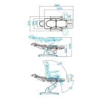 Стол за педикюр Azzurro (3 мотора) - сива, снимка 6 - Педикюр и маникюр - 44512424