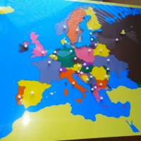 Монтесори пъзел Дървена карта на Европа със всички държави ВСИЧКИ ДЪРВЕНИ ИГРАЧКИ, снимка 7 - Образователни игри - 32027830