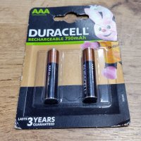 Акумулаторна батерия Duracell, AAA, 1.2V, 750 mAh, NiMH, снимка 1 - Друга електроника - 38974322
