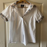 Оригинална маркова бяла памучна класическа риза Original Burberry , снимка 2 - Ризи - 39976039