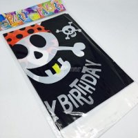 Пирати Пиратско черна парти найлонова покривка за парти рожден ден, снимка 2 - Покривки за маси - 37613026
