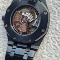 Мъжки часовник Audemars Piguet Royal Oak черен AP , снимка 3 - Луксозни - 44656838