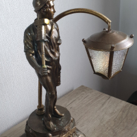 Стара настолна лампа, снимка 4 - Антикварни и старинни предмети - 44920164