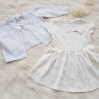 Бяла рокля за бебе на 6 месеца, снимка 10 - Бебешки рокли - 32005158