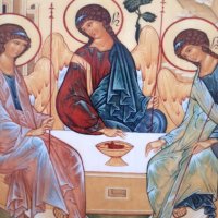 Икона на Светата Троица icona Svetata Troica, снимка 2 - Икони - 28567420
