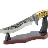 ловен нож колекционерски нож сувенир подарьк на трофейна поставка, снимка 9 - Ножове - 42081709