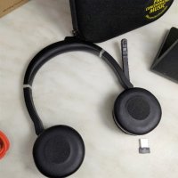 Перфектни професионални безжични слушалки Jabra Evolve 75 MS със стенд, снимка 4 - Слушалки за компютър - 42209716