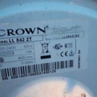 Продавам Люк за пералня Crown LL 842 ZT, снимка 2 - Перални - 38892948
