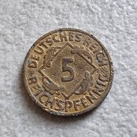 Монета. Германия. 5 райх пфенига. 1925 година., снимка 1 - Нумизматика и бонистика - 38973367