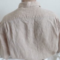 Мъжка риза с дълъг ръкав от лен Peckott, снимка 3 - Ризи - 37119055