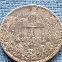 Сребърна монета 0.835 проба 1 крона 1894г. Австро - Унгария Франц Йосиф първи 39633, снимка 1 - Нумизматика и бонистика - 42752326