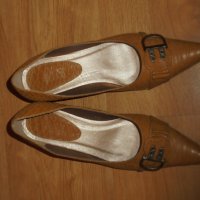 Елегантни дамски обувки цвят охра. № 38, , снимка 6 - Дамски елегантни обувки - 30550400