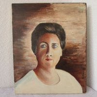 Картина портрет Жена маслени бои подписана, снимка 5 - Картини - 31100911