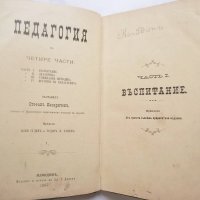 Стара книга Педагогия. Часть 1: Въспитание - Стефан Басаричек 1892 г., снимка 2 - Други - 29459810