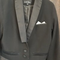 Много елегантно черно късо сако AMISU , дълъг ръкав, класически модел , до кръста, снимка 3 - Сака - 37418181