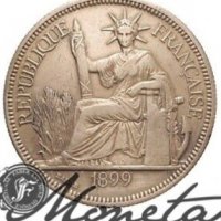 Монета Френски Индокитай 1 Пиастър 1899 г., снимка 2 - Нумизматика и бонистика - 40224995