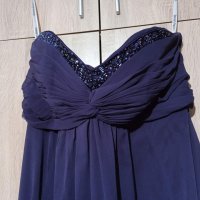 Дълга официална бална рокля в тъмно лилаво, снимка 3 - Рокли - 39711282