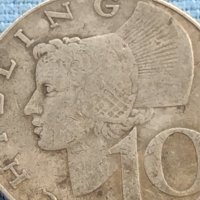 Сребърна монета 10 шилинга 1957г. Австрия Втора република 40392, снимка 3 - Нумизматика и бонистика - 42755435