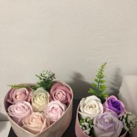 Сапунени рози за подарък, снимка 2 - Изкуствени цветя - 39735877