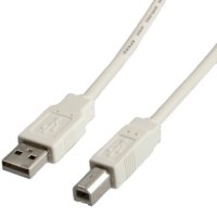 Кабел USB-A към USB-B 2.0 Digital One SP01164 Бял, 1.8m USB Type A to USB B M/M, снимка 1 - USB кабели - 31245593