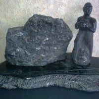 Статуетка от въглен, снимка 1 - Антикварни и старинни предмети - 38401328